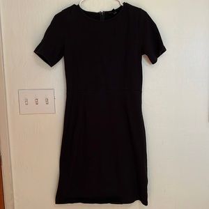 J. Crew Short Sleeve Black Dress